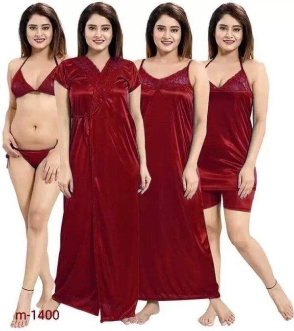6 Pieces Night Dress Set