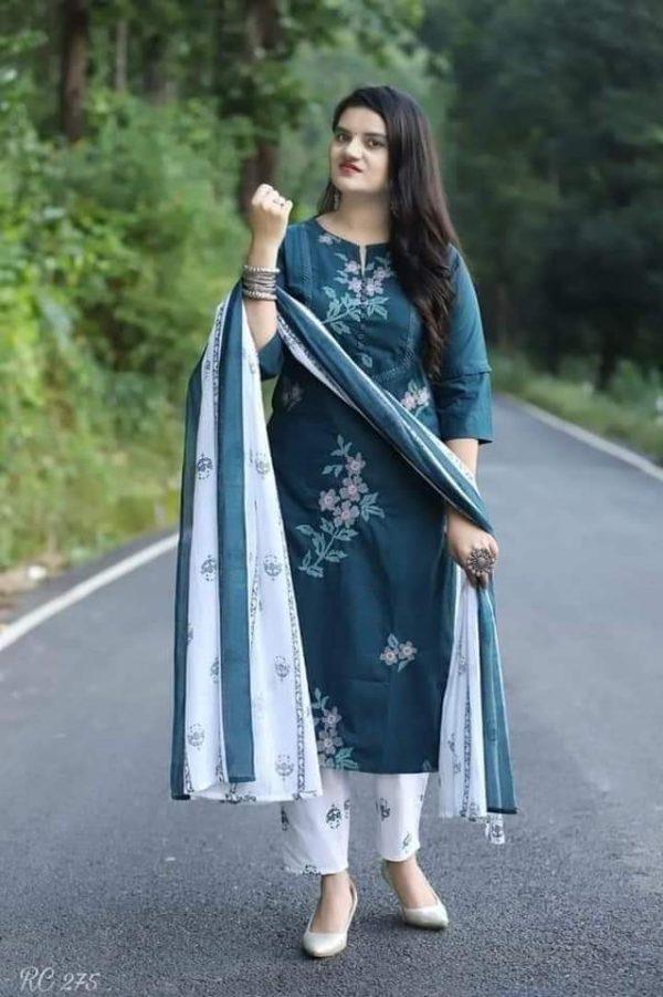 হাই কোয়ালিটি কটন স্কিন প্রিন্ট থ্রীপিস।