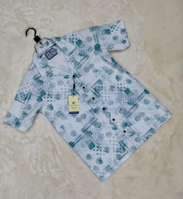Trendy Popcorn Dropped Shulder Half Sleeve Shirt
