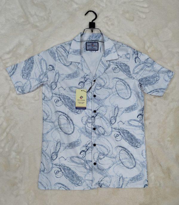 Trendy Popcorn Dropped Shulder Half Sleeve Shirt
