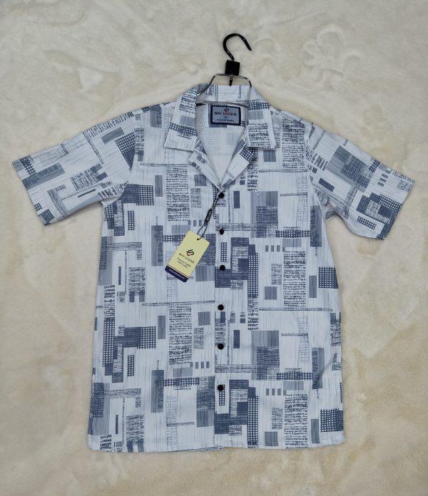 Trendy Popcorn Dropped Shulder Half Sleeve Shirt