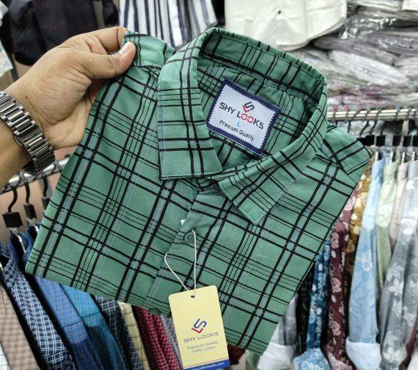 Pure Cotton full Sleeve Check Shirt for Men's