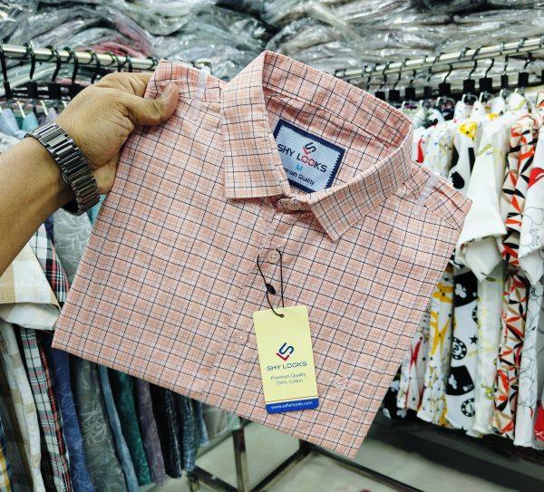 Pure Cotton full Sleeve Check Shirt for Men's