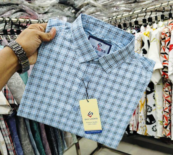 Pure Cotton full Sleeve Check Shirt for Men's