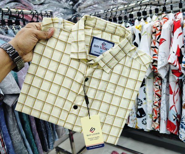 Pure Cotton full Sleeve Check Shirt for Men's