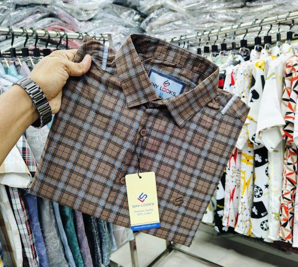 Pure Cotton full Sleeve Check Shirt for Men's