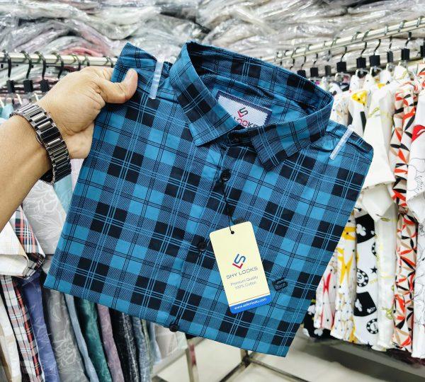 Pure Cotton full Sleeve Check Shirt for Men's