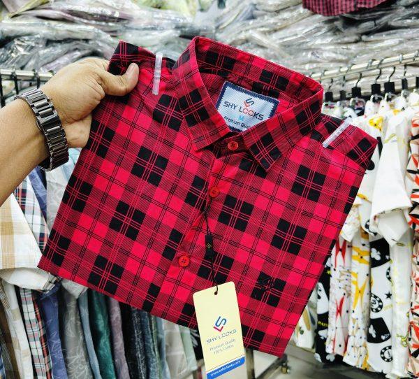 Pure Cotton full Sleeve Check Shirt for Men's