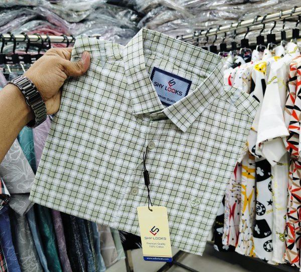 Pure Cotton full Sleeve Check Shirt for Men's
