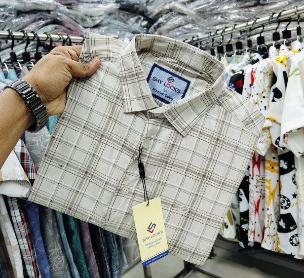 Pure Cotton full Sleeve Check Shirt for Men's