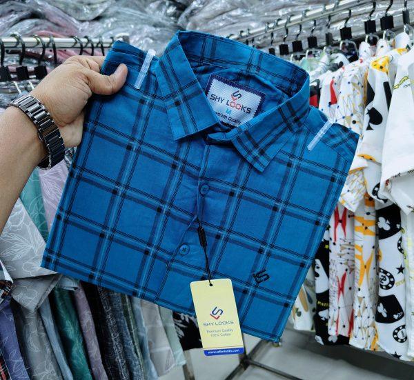 Pure Cotton full Sleeve Check Shirt for Men's