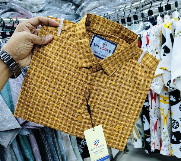 Pure Cotton full Sleeve Check Shirt for Men's