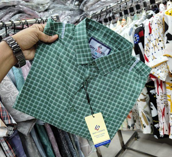 Pure Cotton full Sleeve Check Shirt for Men's