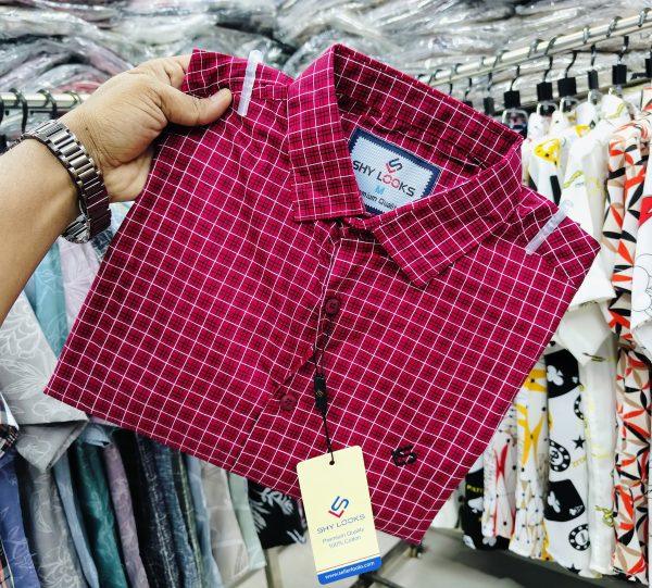 Pure Cotton full Sleeve Check Shirt for Men's