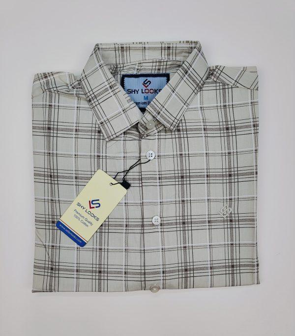 Pure Cotton full Sleeve Check Shirt for Men's