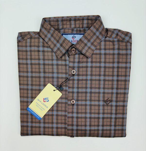 Pure Cotton full Sleeve Check Shirt for Men's