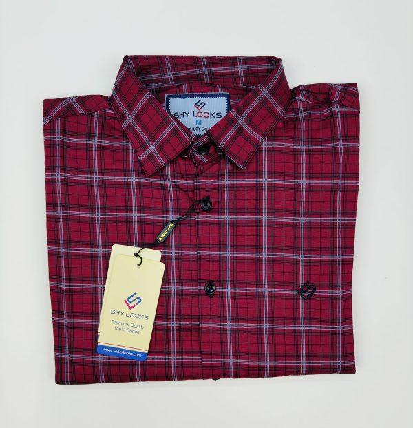 Pure Cotton full Sleeve Check Shirt for Men's