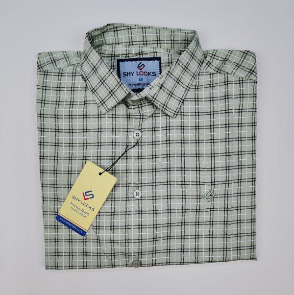 Pure Cotton full Sleeve Check Shirt for Men's