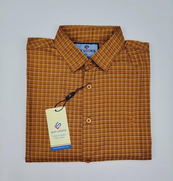 Pure Cotton full Sleeve Check Shirt for Men's