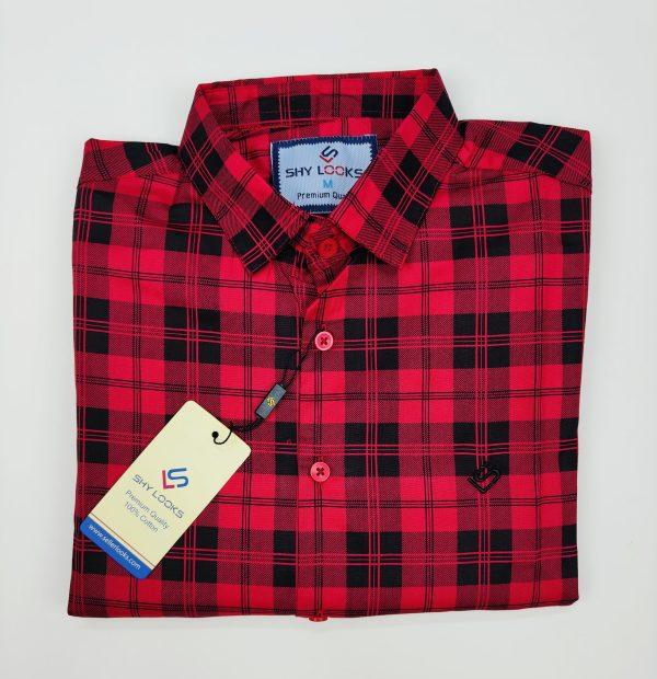 Pure Cotton full Sleeve Check Shirt for Men's