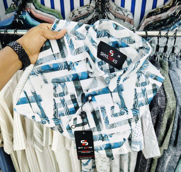 Luxury Popcorn Half Sleeve Print Shirt- Shy Looks