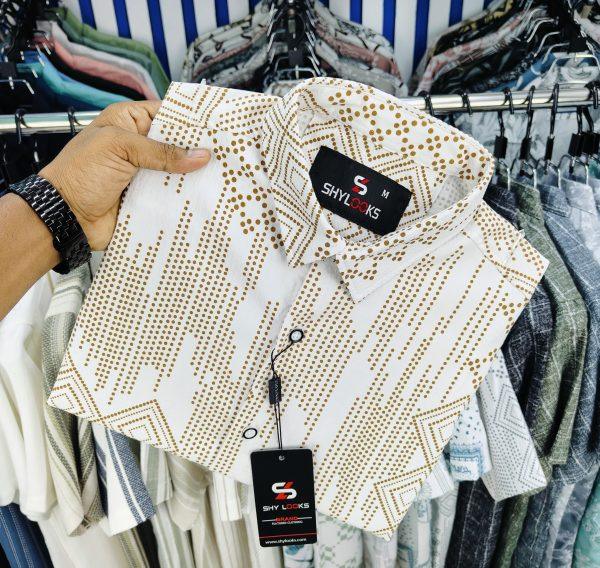 Luxury Popcorn Half Sleeve Print Shirt- Shy Looks