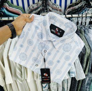 Luxury Popcorn Half Sleeve Print Shirt- Shy Looks