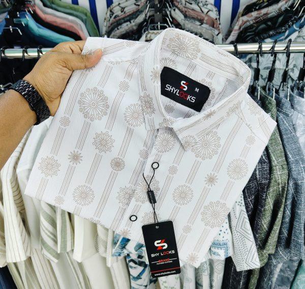 Luxury Popcorn Half Sleeve Print Shirt- Shy Looks