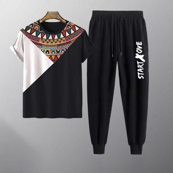 T-Shirt+Trouser Combo Set For Men