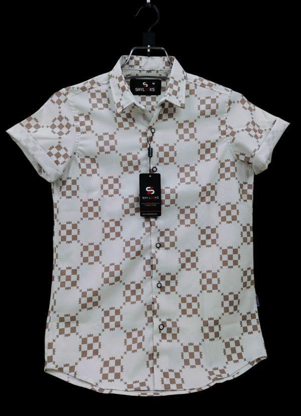 Luxury Popcorn Half Sleeve Print Shirt- Shy Looks