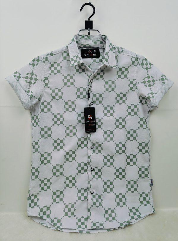Luxury Popcorn Half Sleeve Print Shirt- Shy Looks