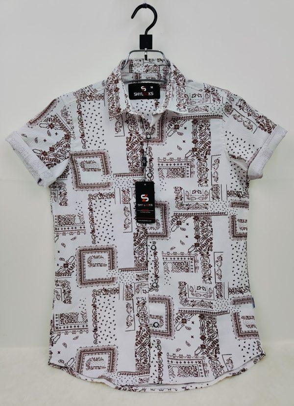 Luxury Popcorn Half Sleeve Print Shirt- Shy Looks