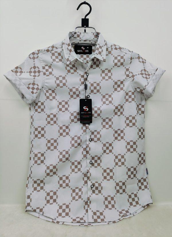 Luxury Popcorn Half Sleeve Print Shirt- Shy Looks