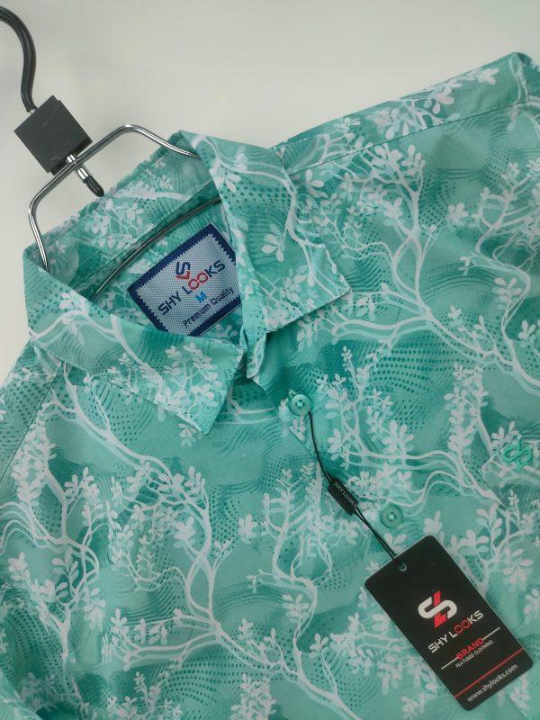 Shy Looks Pure Cotton full Sleeve Check & Print Shirt for Men's