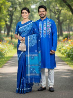 প্রিমিয়াম কোয়ালিটির  ধুপিয়ান সিল্কের কাপল সেট