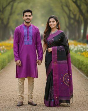 প্রিমিয়াম ধুপিয়ান সিল্কের কাপল সেট